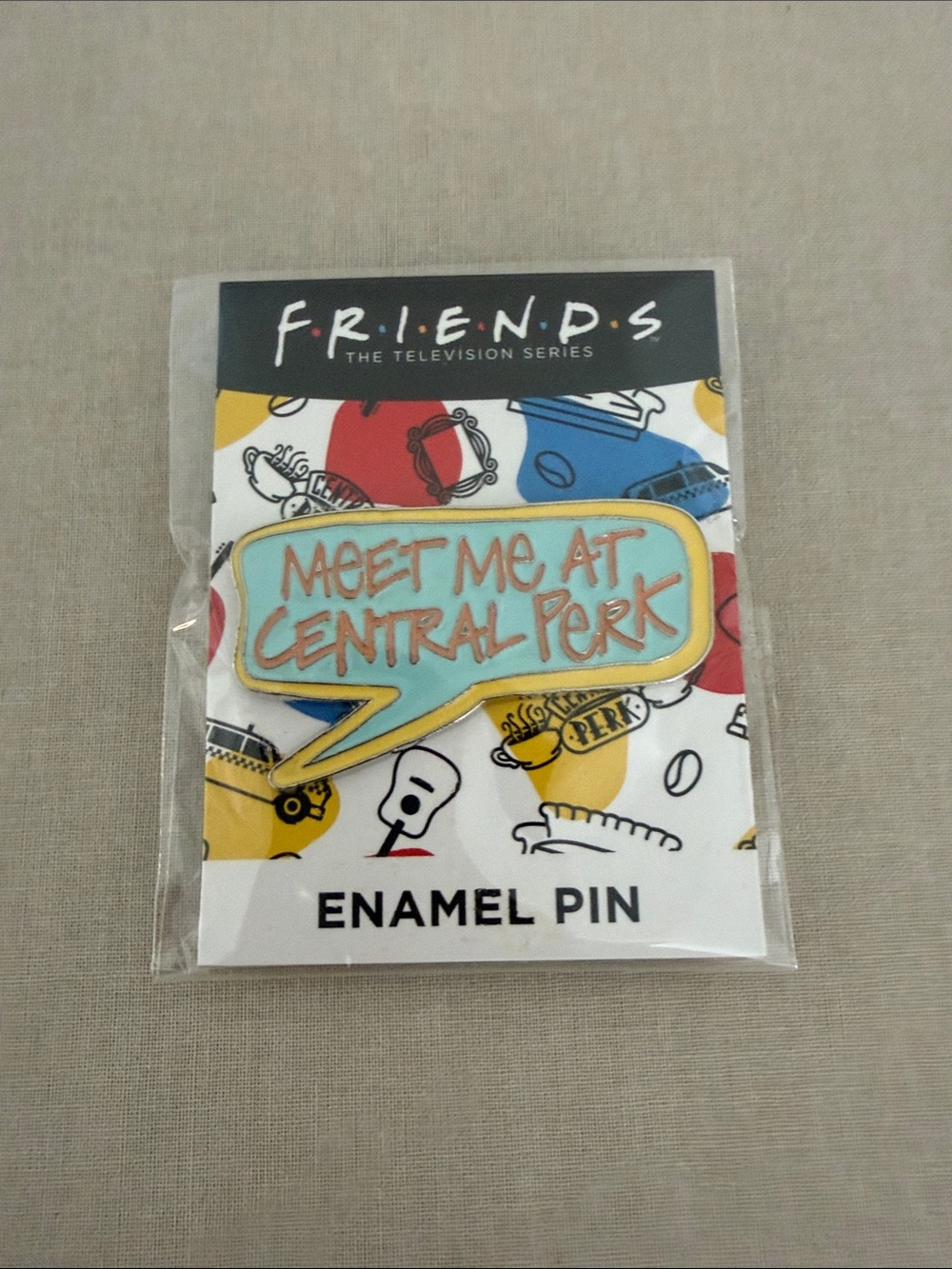 Friends Meet Me At Central Perk Enamel Pin - New